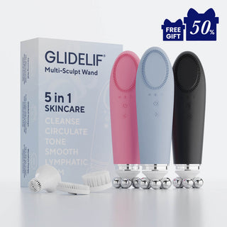 GLIDELIF Multi-Sculpt Wand with packaging and attachments on a white background