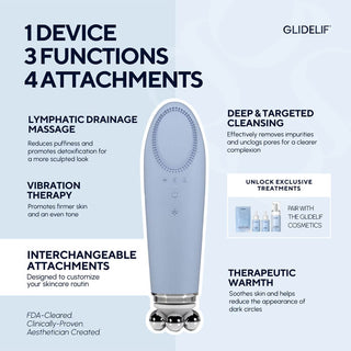 Glidelif Multi sculptor device for facial massage, similar to Skincil Multi-Sculptor, for lifting and cleansing the skin
