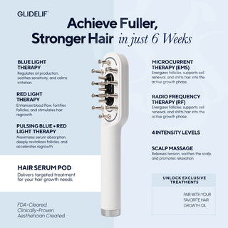 LumiGlide 3-in-1 scalp brush with LED therapy
