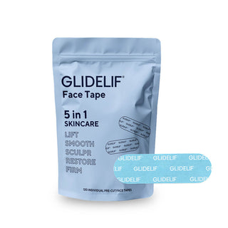 GLIDELIF Face Tape packaging with face tape strips on a white background
