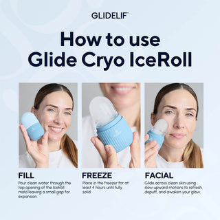 GlideCryo IceRoll, Cryoroll Ice Facial, Ice Roller by Glidelif How to use